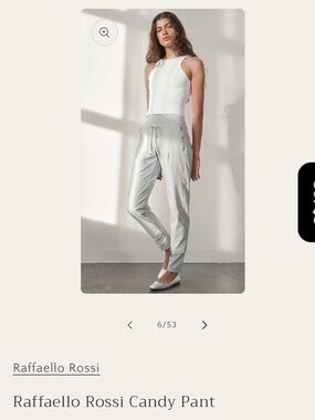 RAFFAELLO ROSSI Light Gray Pinstripe  Candy Joggers